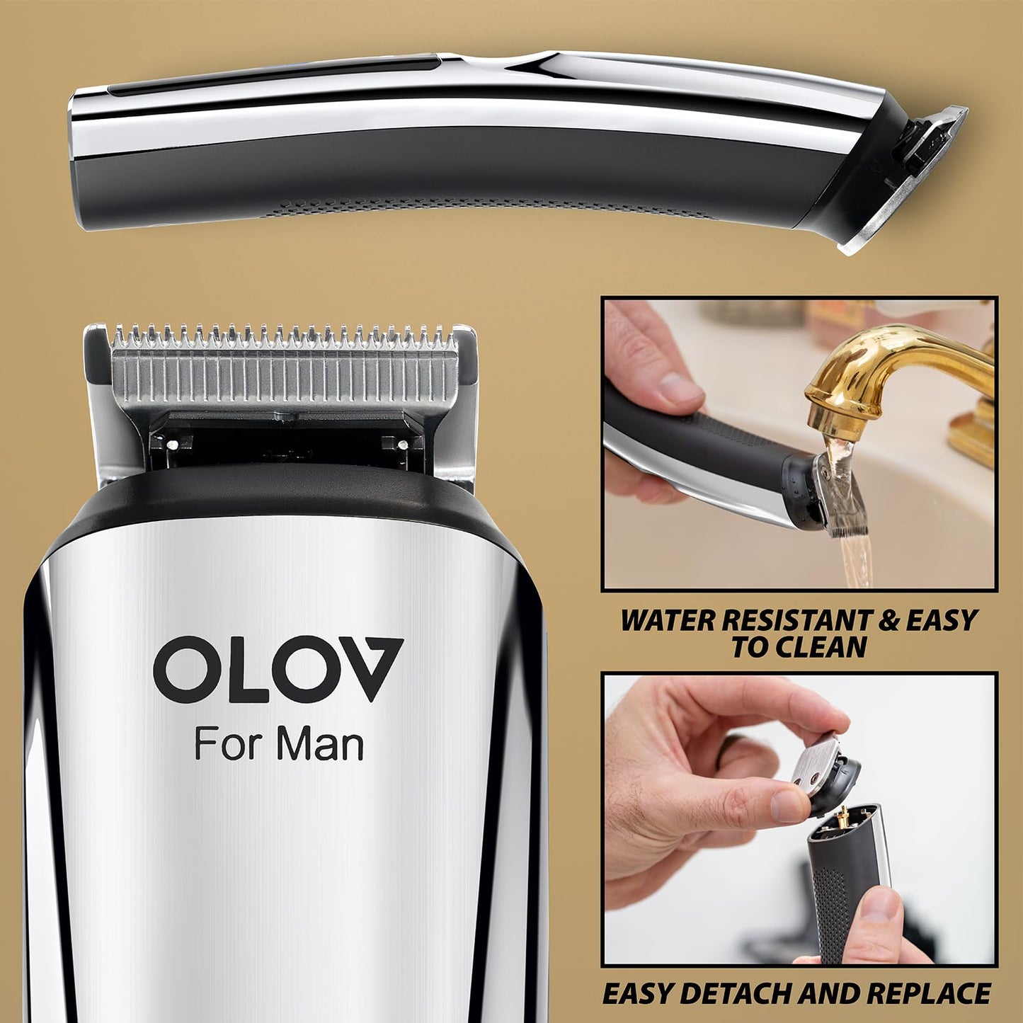 Beard Trimmer, 21 Piece All-in-One Mens Grooming Kit and Hair Clipper, Nose, Ear,Body and Face, Electric Razor with USB Recharge Dock