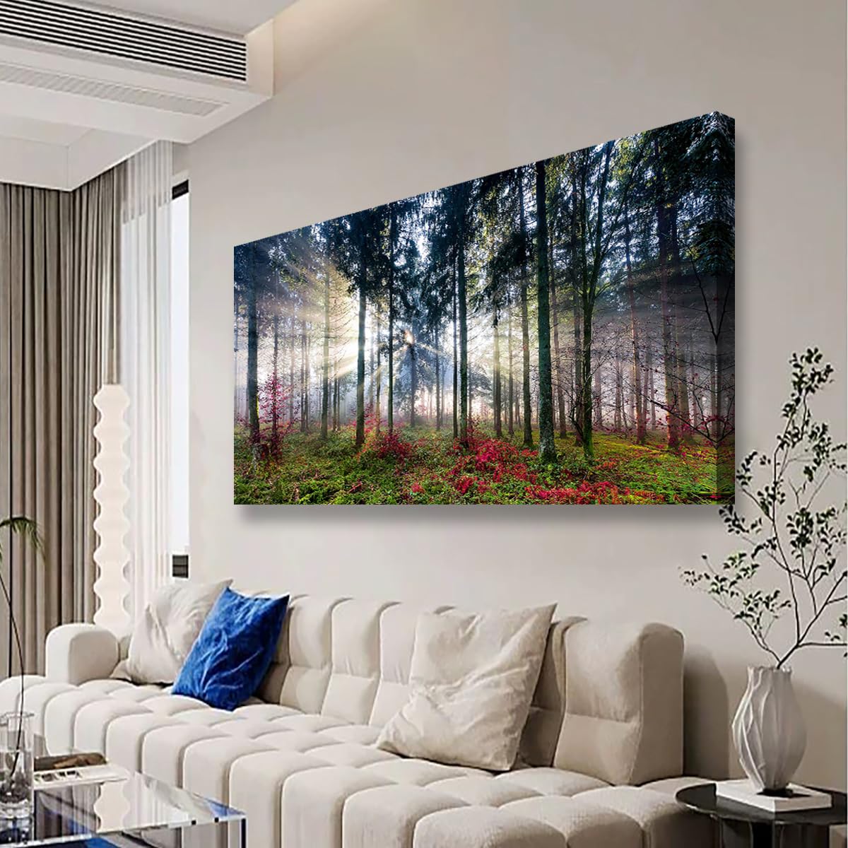 Golden Lotus Pictures Canvas Wall Art for Living room Office Bedroom Wall Decor,Flowers Wall Art Print Paintings Modern Abstract Oil Painting Artwork Waterproof Ready to Hang-20x40inch