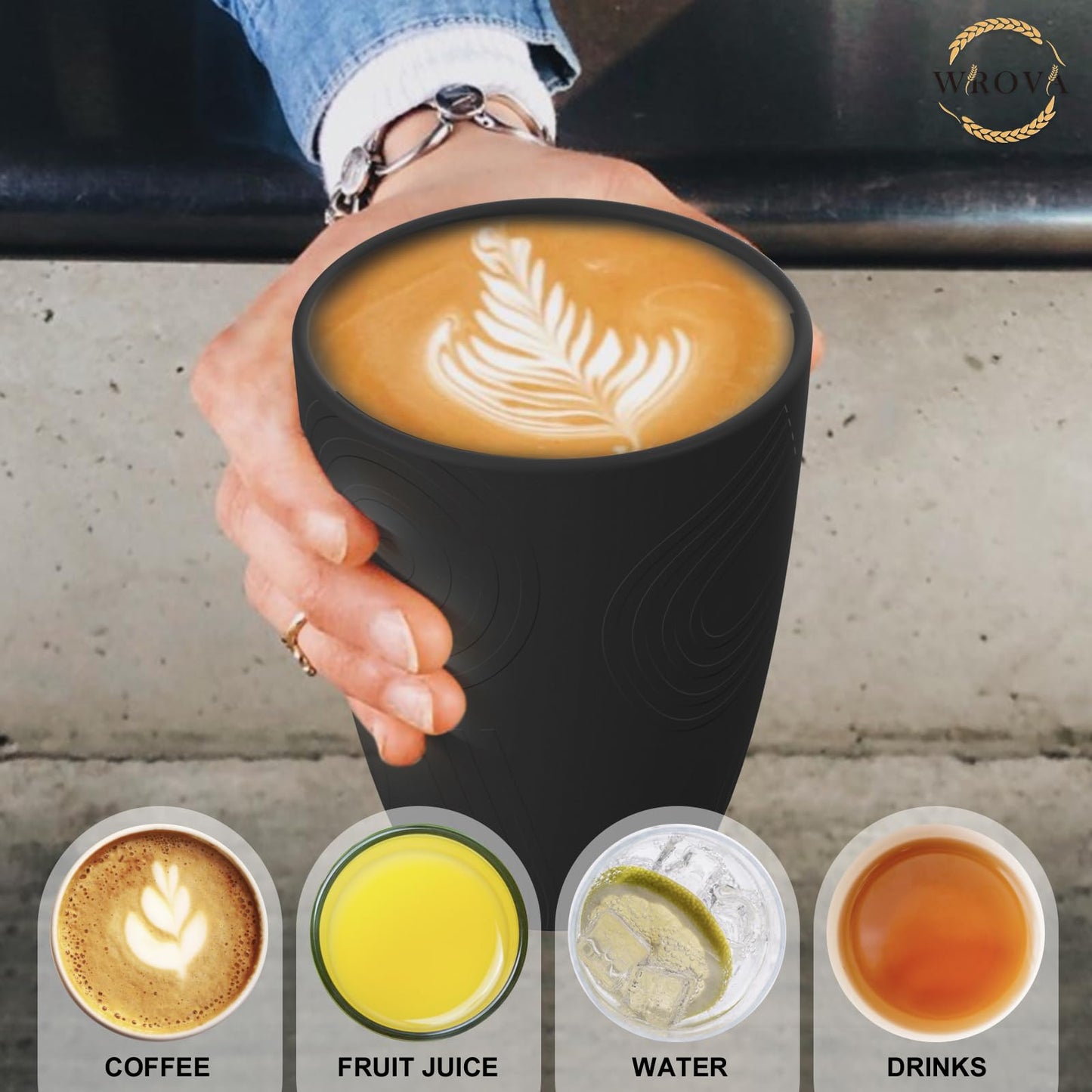 Wheat Straw Cups 8 PCS Good Alternative to Plastic Reusable Cups 20 oz Unbreakable Drinking Cup Reusable Dishwasher Safe Water Plastic Glasses Colorful Series
