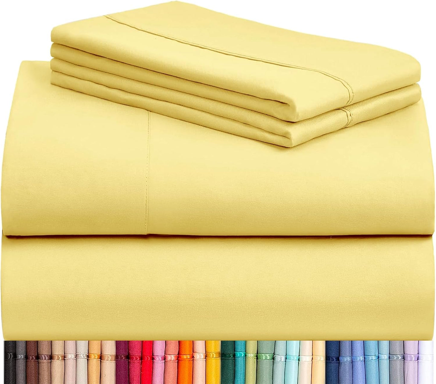 LClub Luxury 4-Piece Cooling Microfiber Sheet Set