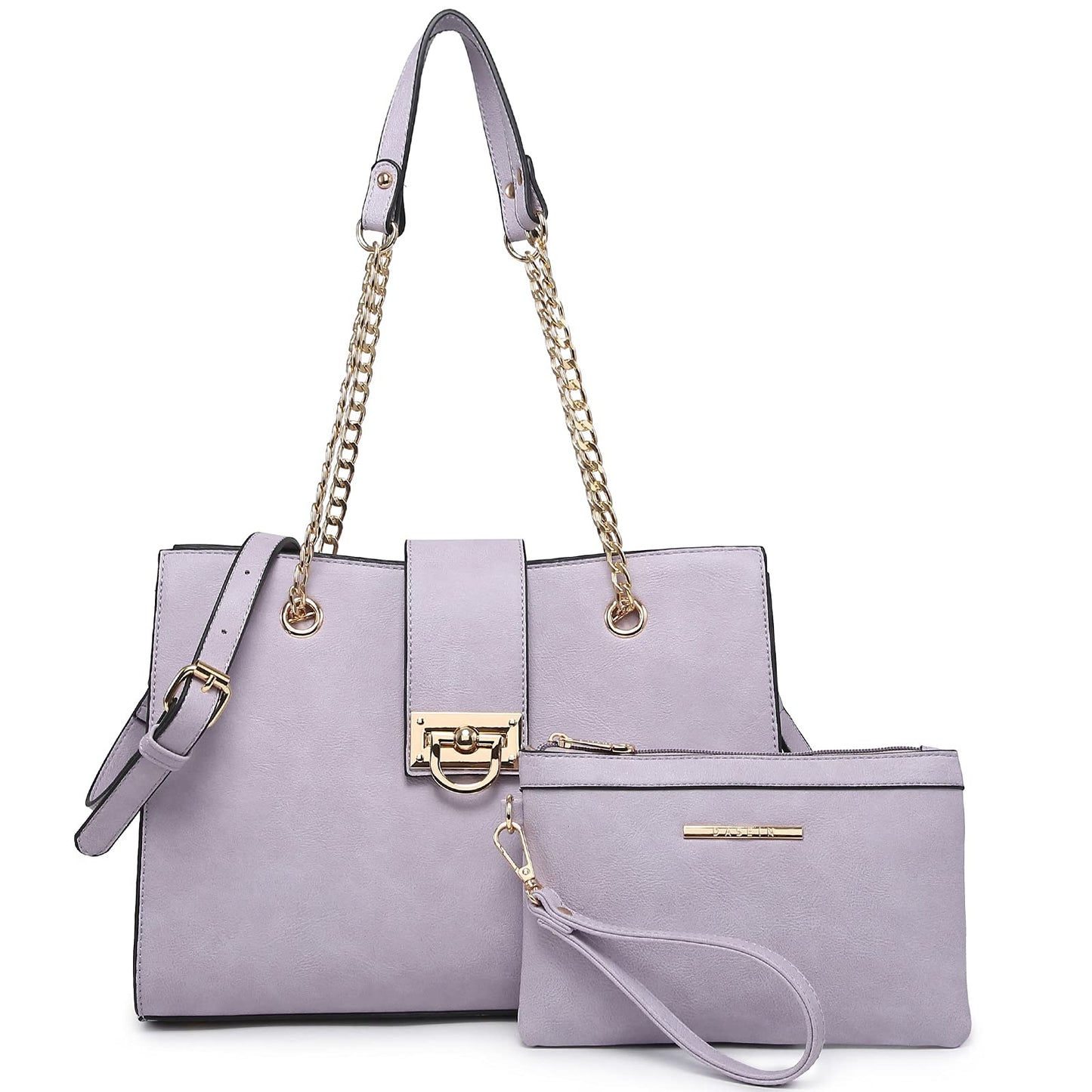 Dasein Lederhandtasche, Tragetasche, Hobo-Tasche für Damen, Schultertasche, Henkeltasche oben, Umhängetasche mit passender Clutch