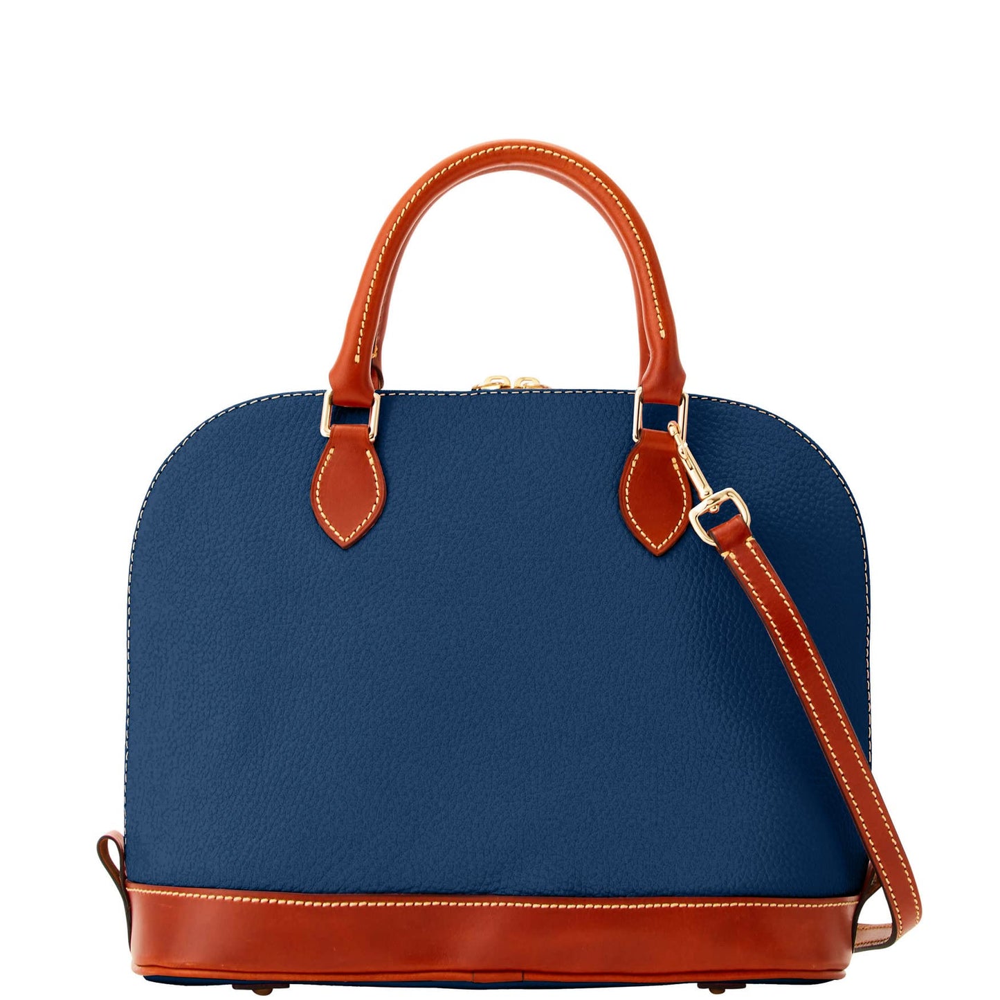 Dooney & Bourke Women's Zip Zip Satchel in Pebble Grain Leather, Large Handbag with Adjustable & Detachable Shoulder Strap
