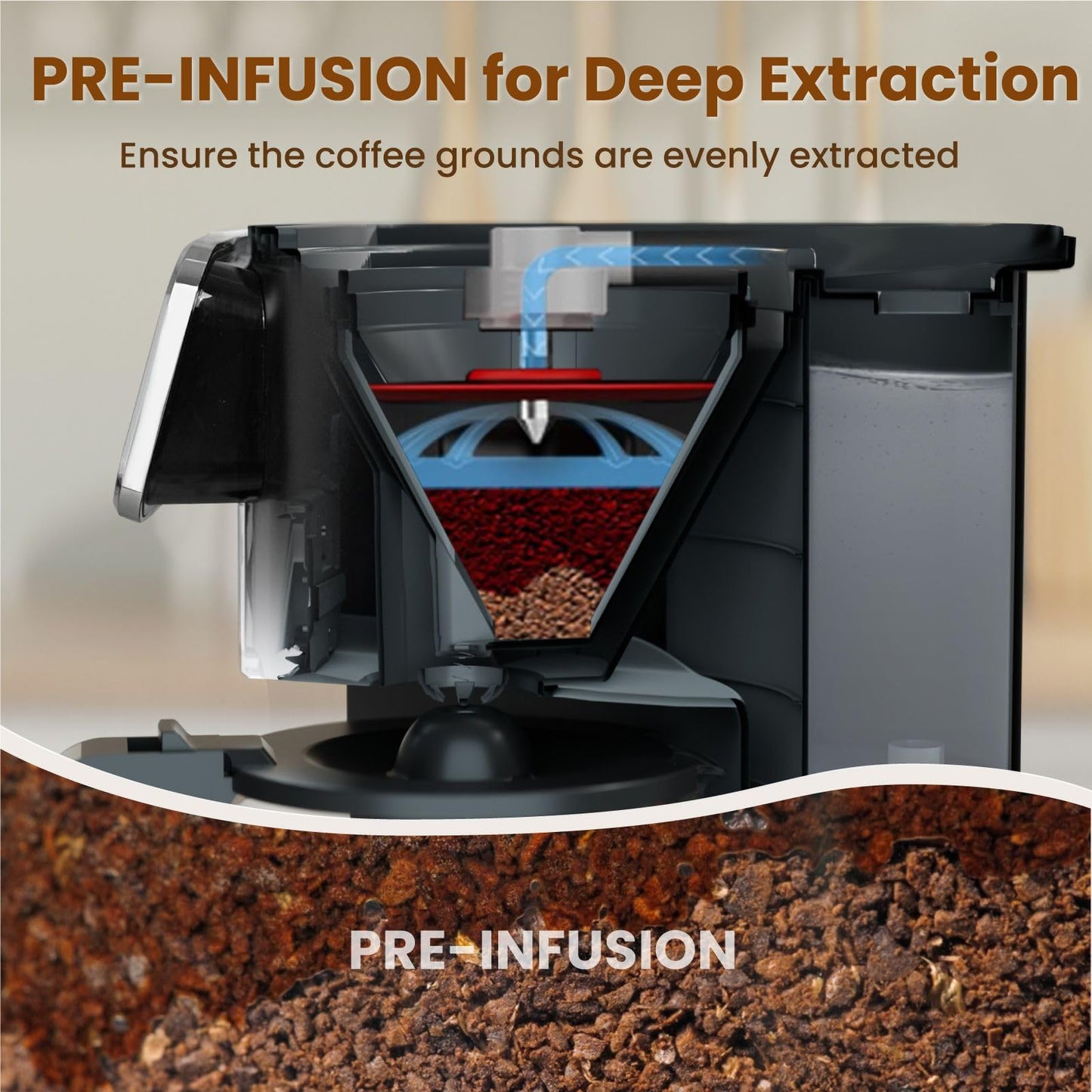Gevi programmierbare Filterkaffeemaschine für 12 Tassen mit Touchscreen, schnelles und starkes Brühen, automatische Abschaltung, 4-Stunden-Warmhalteplatte, Eiskaffee-Option, Tropfschutzsystem, Permanentfilter
