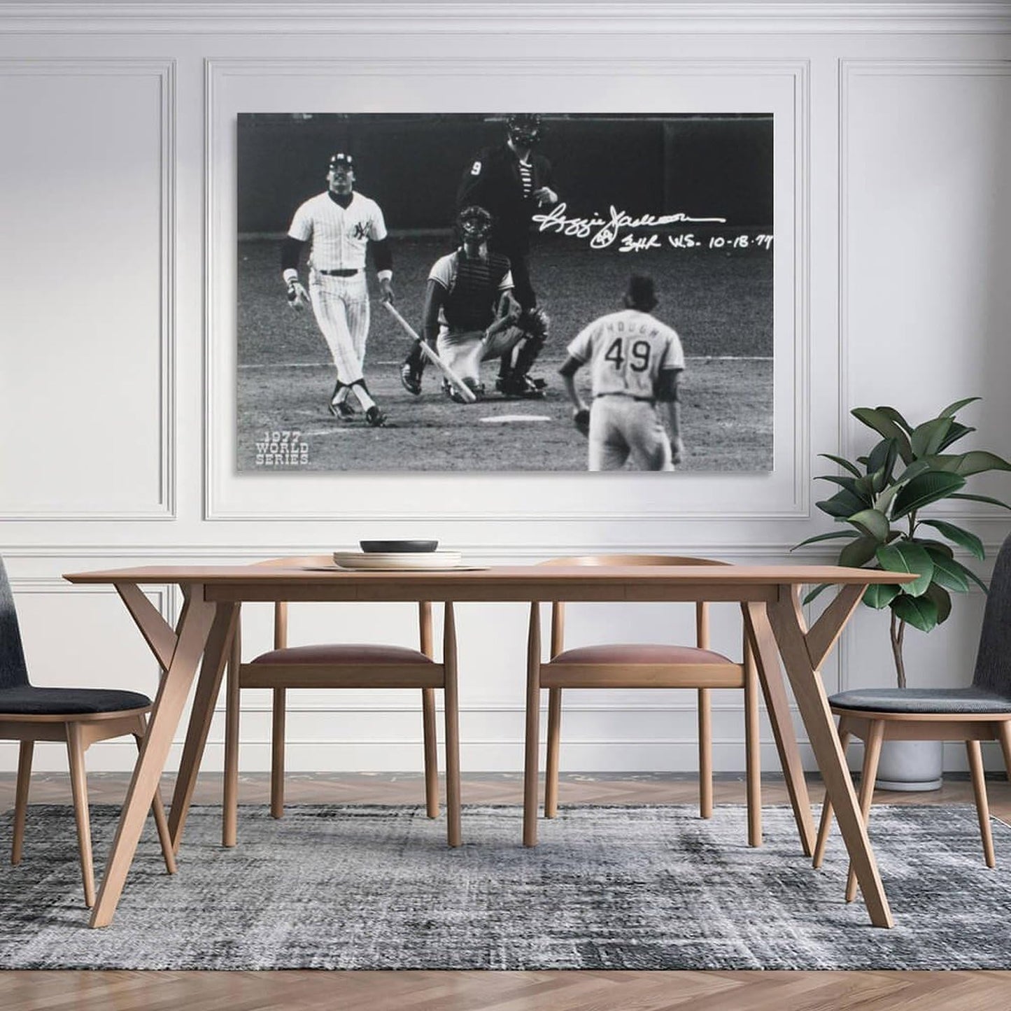 CENSO Reggie Jackson Baseball Canvas Poster Wall Art 12x18inch(30x45cm) Living Room Bedroom Office Kitchen Dining Room Bathroom