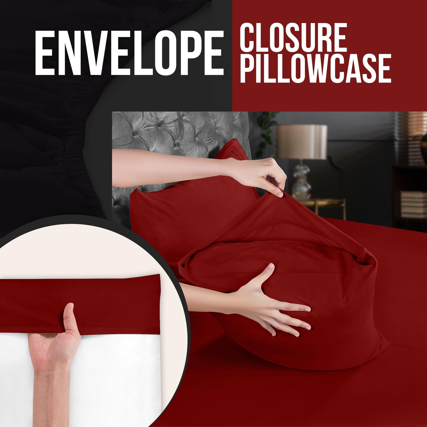 Utopia Bedding Pillow Cases - Envelope Closure - Soft Brushed Microfiber Fabric - Shrinkage and Fade Resistant Pillow