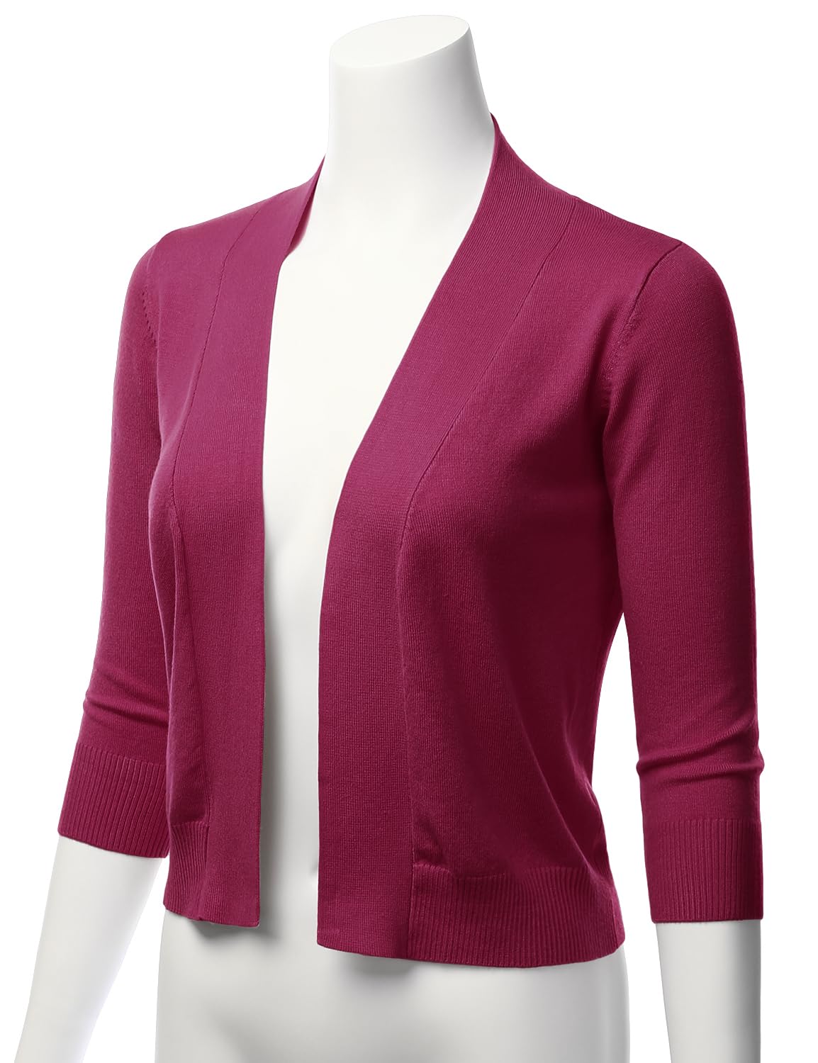 LALABEE Damen-Bolero, klassisch, 3/4-Ärmel, vorne offen, kurz, Cardigan, Shrugs für Kleider (S~XXL)