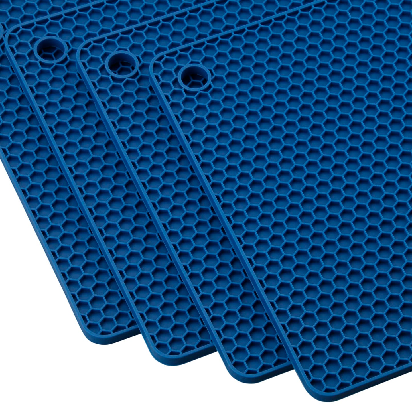 Smithcraft Silikon-Untersetzer für heiße Gerichte, Töpfe und Pfannen, heiße Pads für die Küche, dunkelgraue Silikon-Topflappen, Silikonmatten für die Küche, hitzebeständige Quarzthekenmatte, flexible Untersetzermatten-Set 4