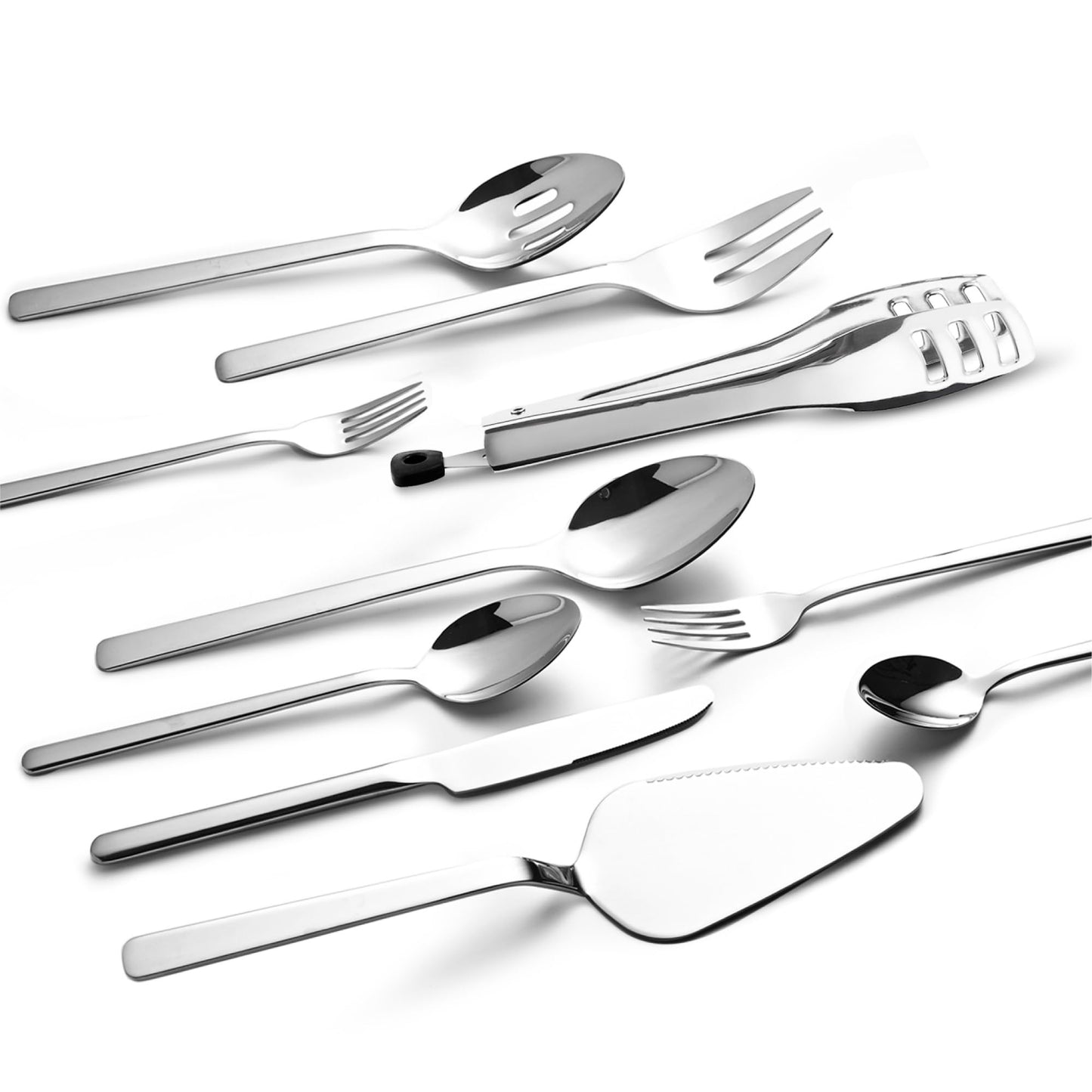 KINGSTONE Besteckset, 20-teiliges Besteckset für 4 Personen, Besteck aus Edelstahl 18/10, hochglanzpoliert, spülmaschinenfest, für Zuhause, Restaurant, Hochzeit, Party (Silber, 20-teilig für 4)