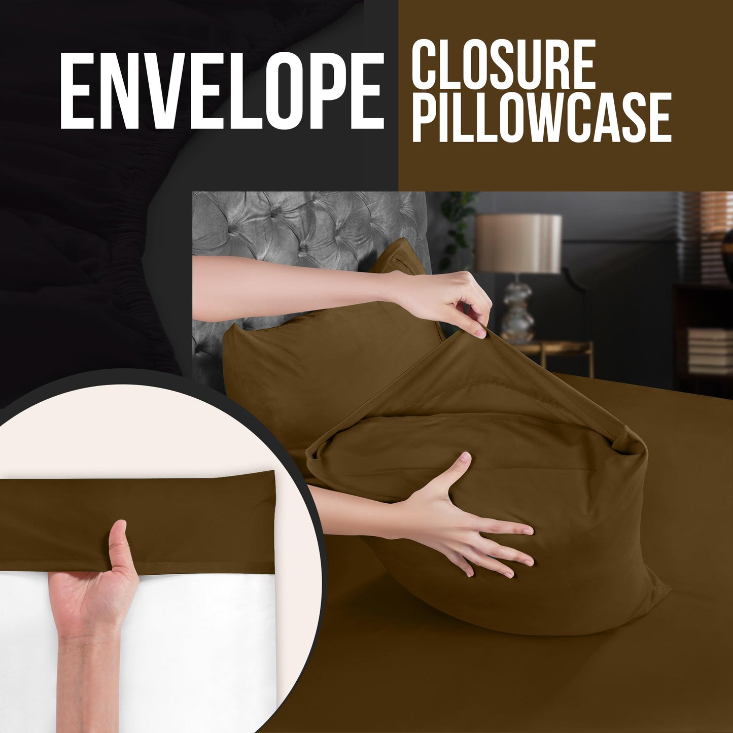 Utopia Bedding Pillow Cases - Envelope Closure - Soft Brushed Microfiber Fabric - Shrinkage and Fade Resistant Pillow