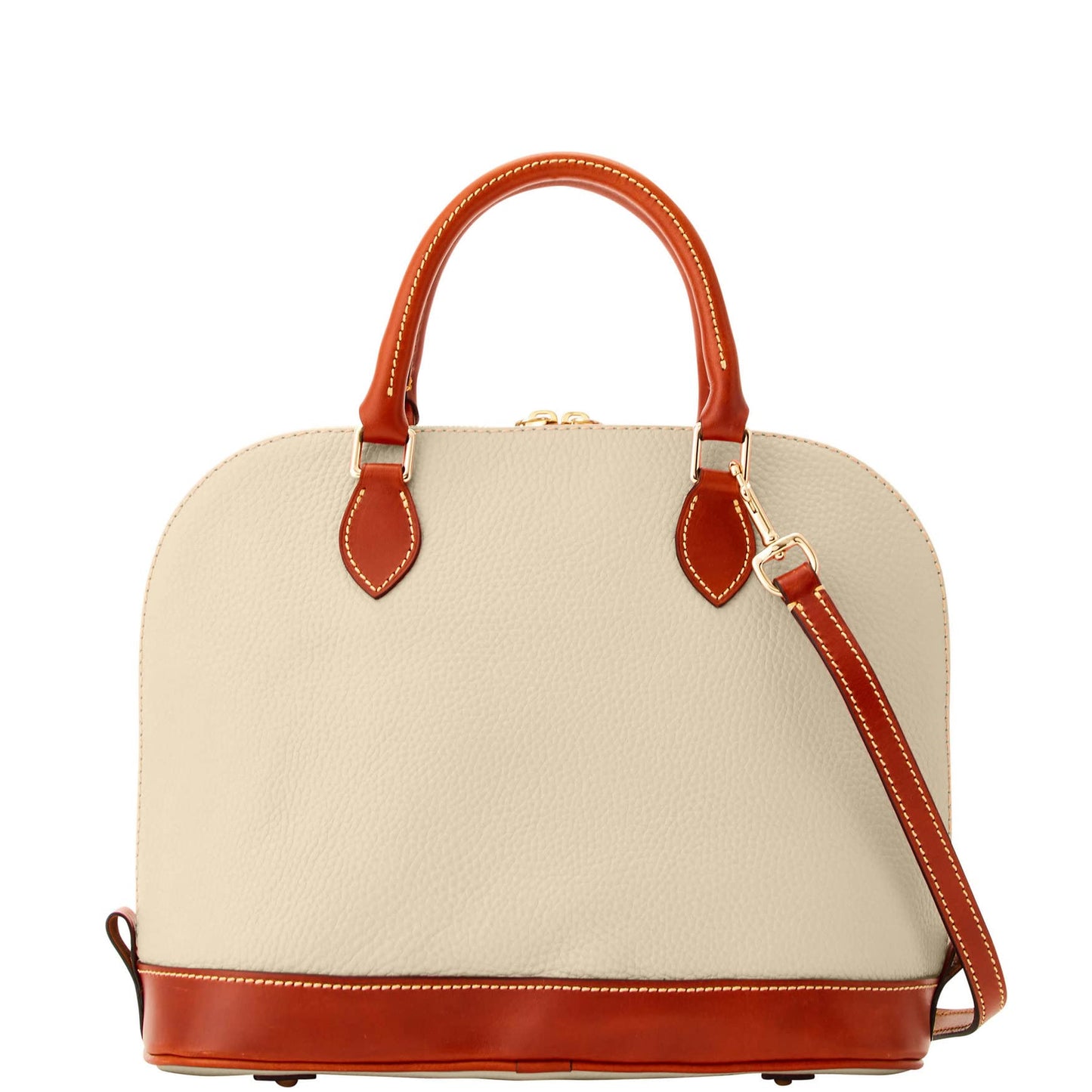 Dooney & Bourke Women's Zip Zip Satchel in Pebble Grain Leather, Large Handbag with Adjustable & Detachable Shoulder Strap