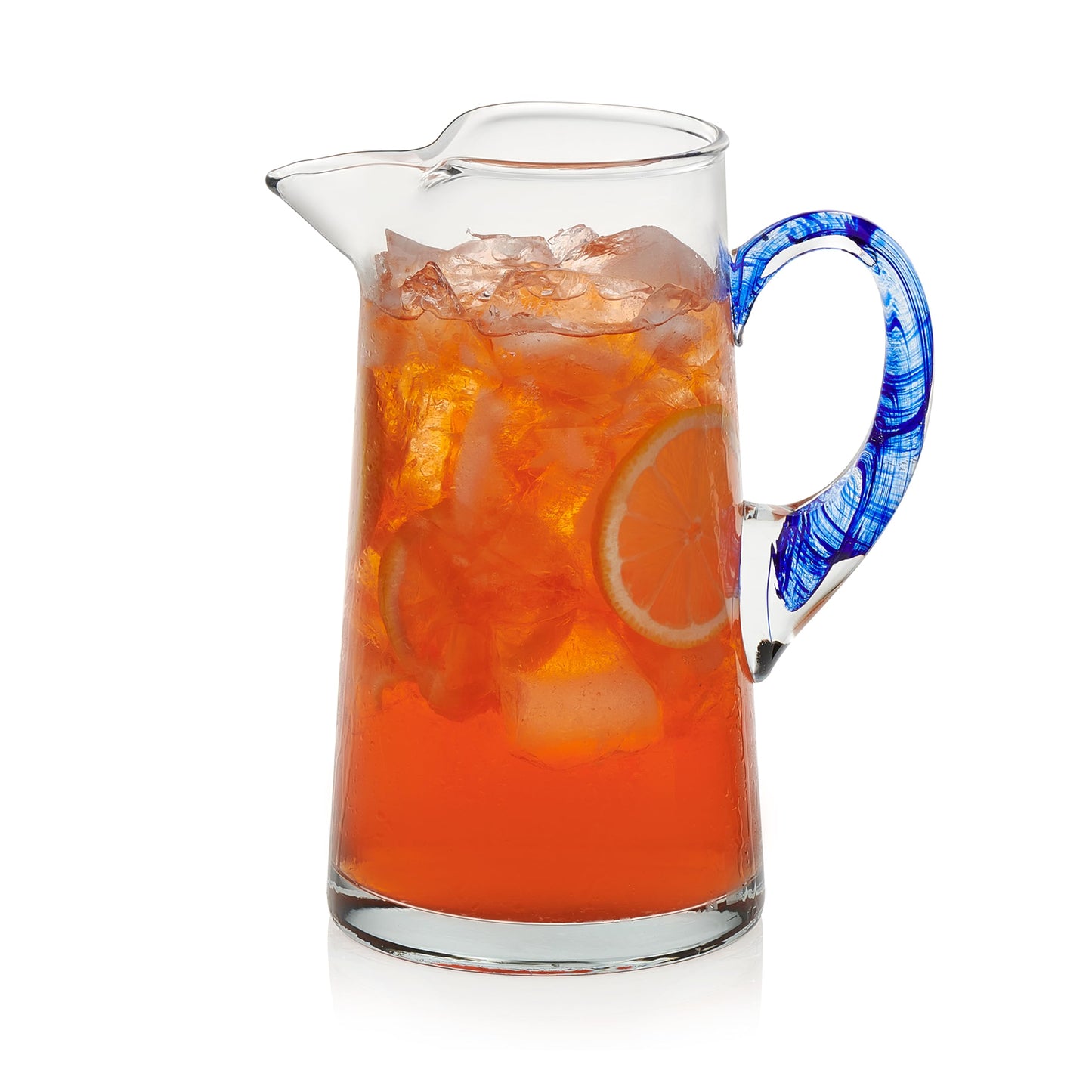 Libbey Acapulco Large Glass Pitcher Set of 2, 89 Oz, Clear, Tall Bubble Glass Pitchers with Handle, Modern Pitcher Set for Iced Tea, Punch, and More