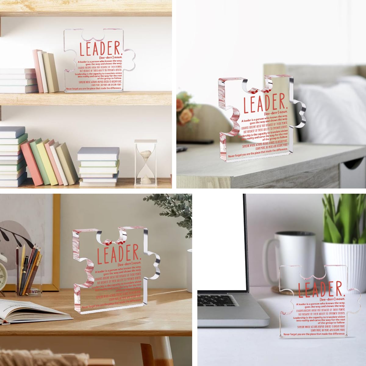A heartfelt thank-you gift that says it all—beautifully printed on a clear 4.7 x 4.3 inch acrylic sign. Stylish, lightweight, and ready to display on any desk, shelf, or tabletop. Each piece is gift-ready and designed to leave a lasting impression.