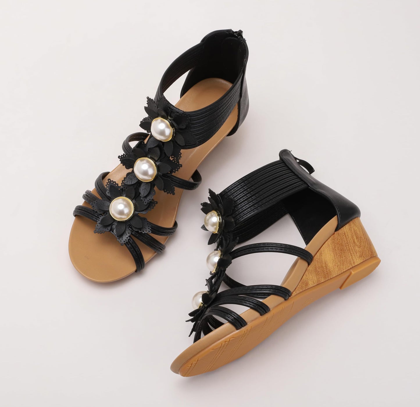 Keilsandalen für Damen, elegant, lässig, für den Sommer, süß, bequem, mit Keilabsatz, Strandsandale