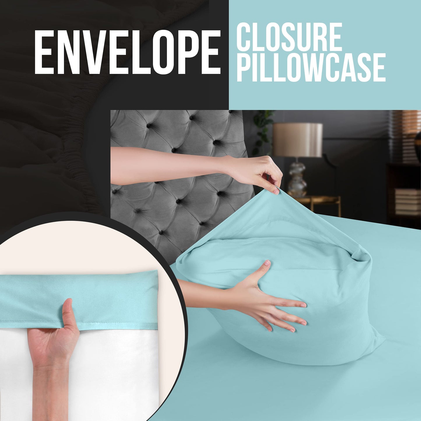 Utopia Bedding Pillow Cases - Envelope Closure - Soft Brushed Microfiber Fabric - Shrinkage and Fade Resistant Pillow