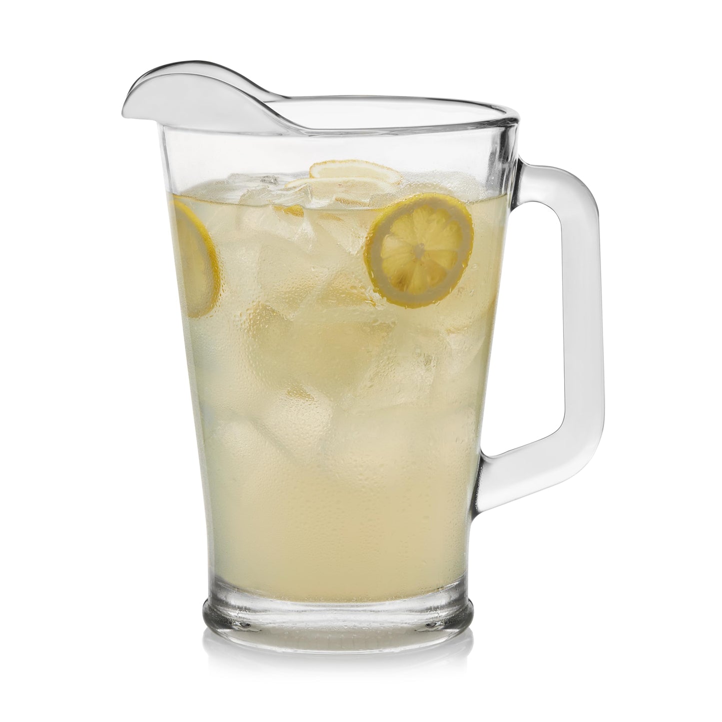 Libbey Acapulco Large Glass Pitcher Set of 2, 89 Oz, Clear, Tall Bubble Glass Pitchers with Handle, Modern Pitcher Set for Iced Tea, Punch, and More
