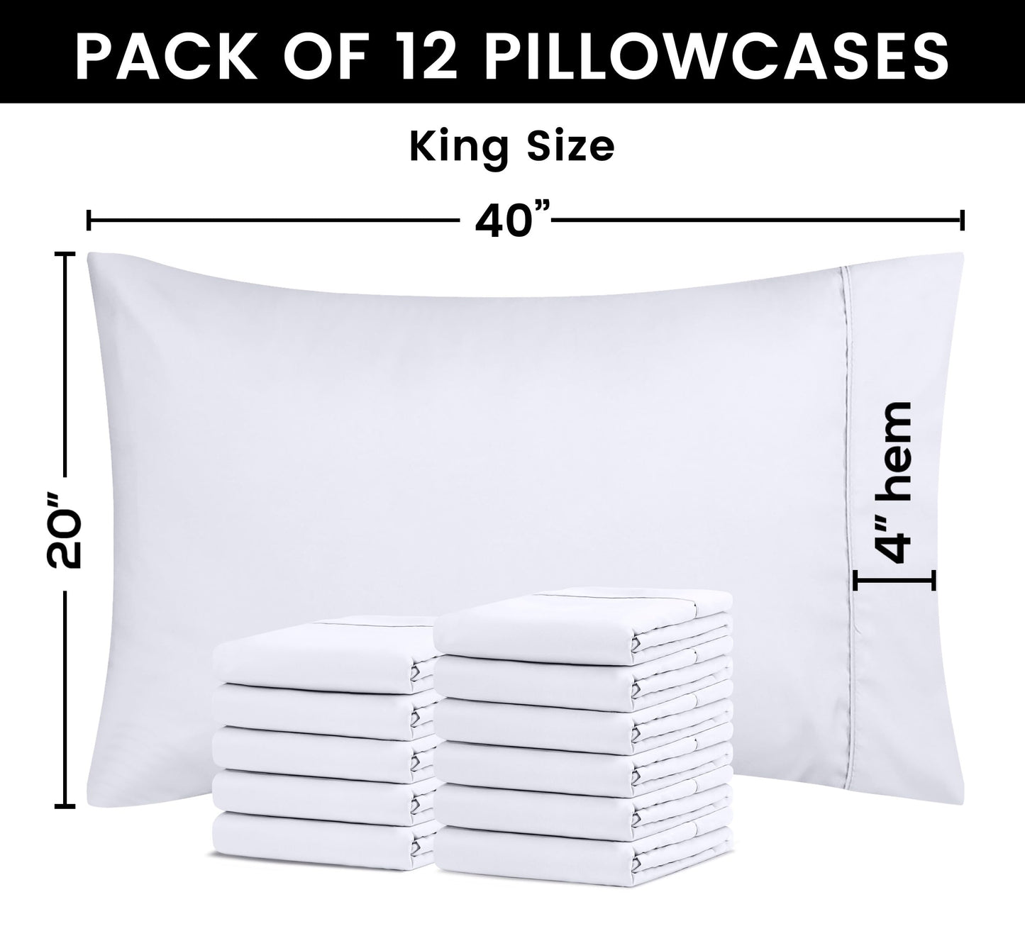 Utopia Bedding Pillow Cases - Envelope Closure - Soft Brushed Microfiber Fabric - Shrinkage and Fade Resistant Pillow