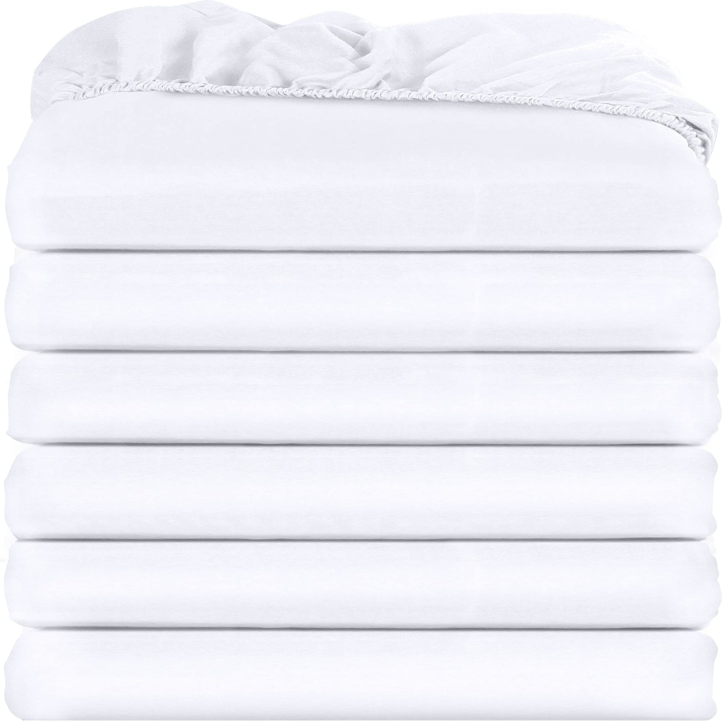 Utopia Bedding Spannbettlaken für Queensize-Betten – Großpackung mit 6 Spannbettlaken – weiche gebürstete Mikrofaser – tiefe Taschen – schrumpft und verblasst nicht – pflegeleicht (grau)