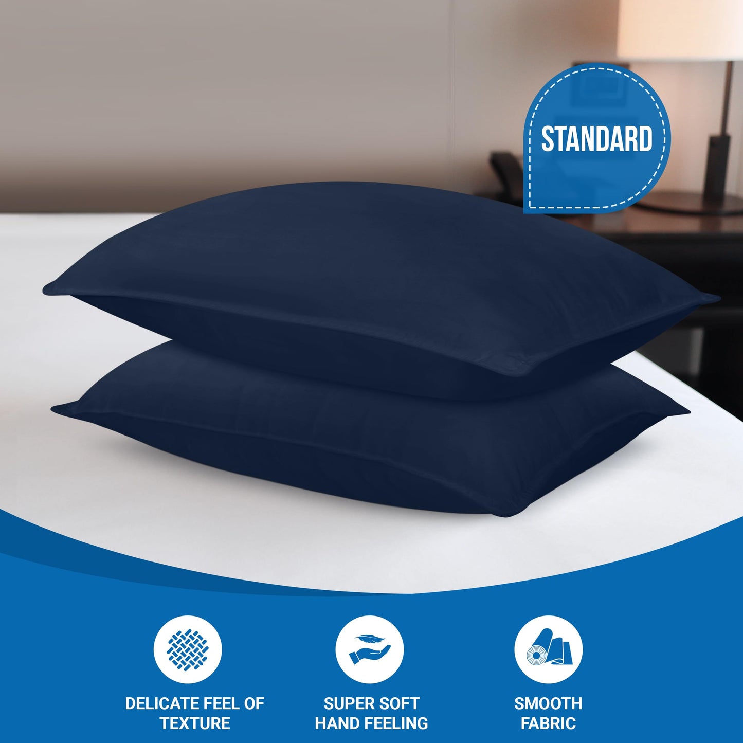 Utopia Bedding Bettkissen zum Schlafen (weiß), Queen Size, 2er-Set, Hotelkissen, Kühlkissen für Seiten-, Rücken- oder Bauchschläfer