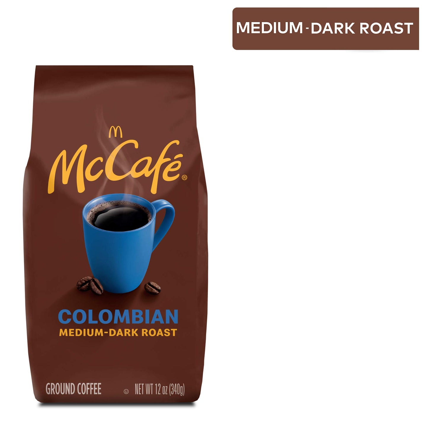 McCafe Colombian, Medium-Dark Roast Ground Coffee, 12 oz Bag