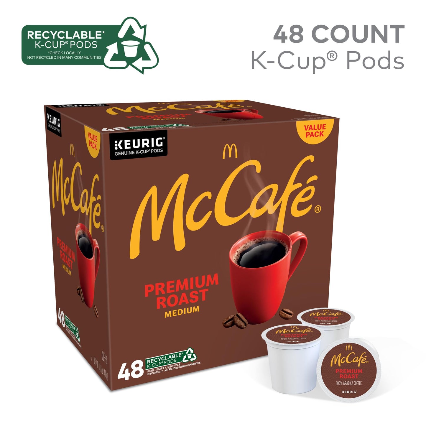 McCafe Premium Medium Roast K-Cup Coffee Pods, Premium Roast, 84 Count