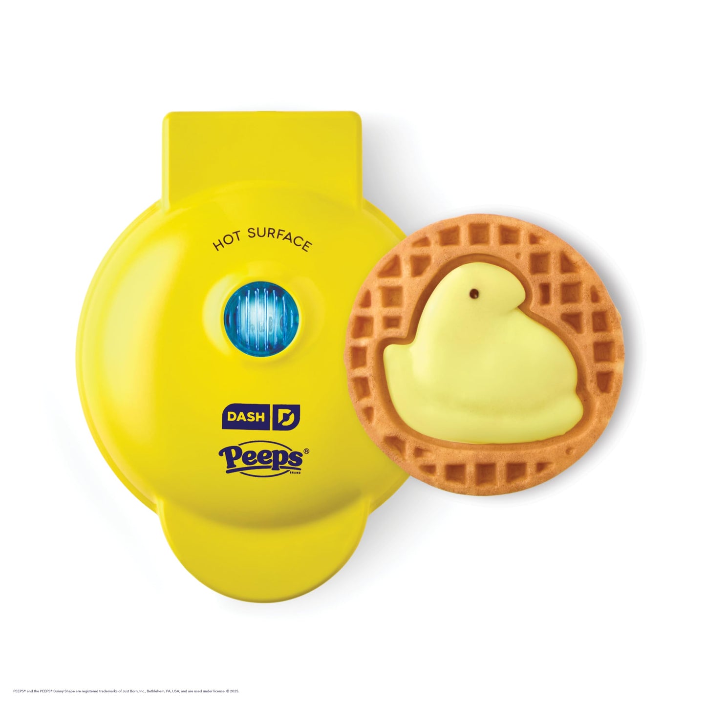 DASH Mini Maker for Individual Waffles, Hash Browns, Keto Chaffles with Easy to Clean, Non-Stick Surfaces, 4 Inch, White Pineapple