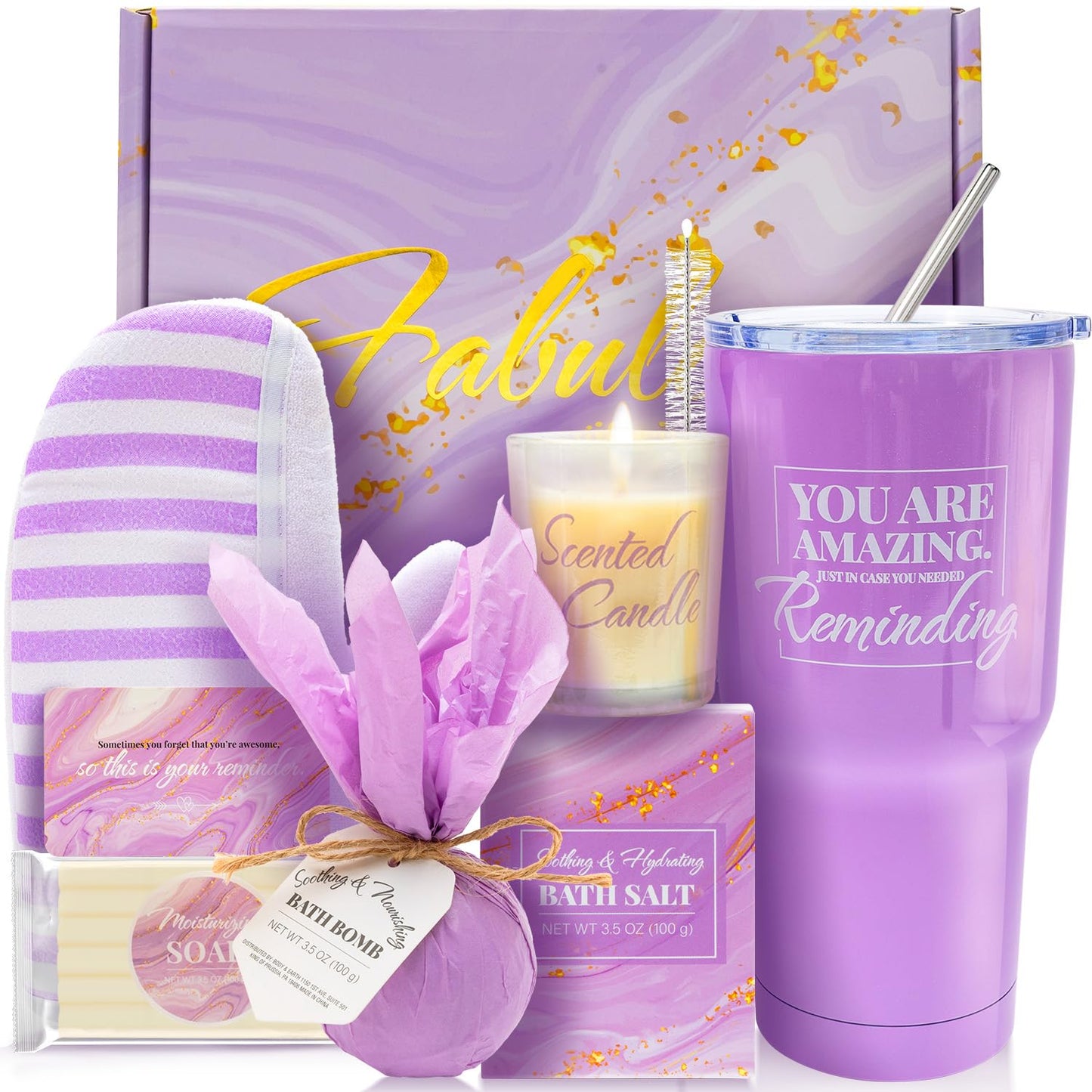 Spa-Geschenke für Frauen, Geschenkset, Selbstpflegeset, Geburtstagsgeschenke, 5-teiliges Rosenbadeset mit Massageöl, Badebombe, Salzpeeling, Seife, Handcreme, Weihnachtsgeschenke für Mama