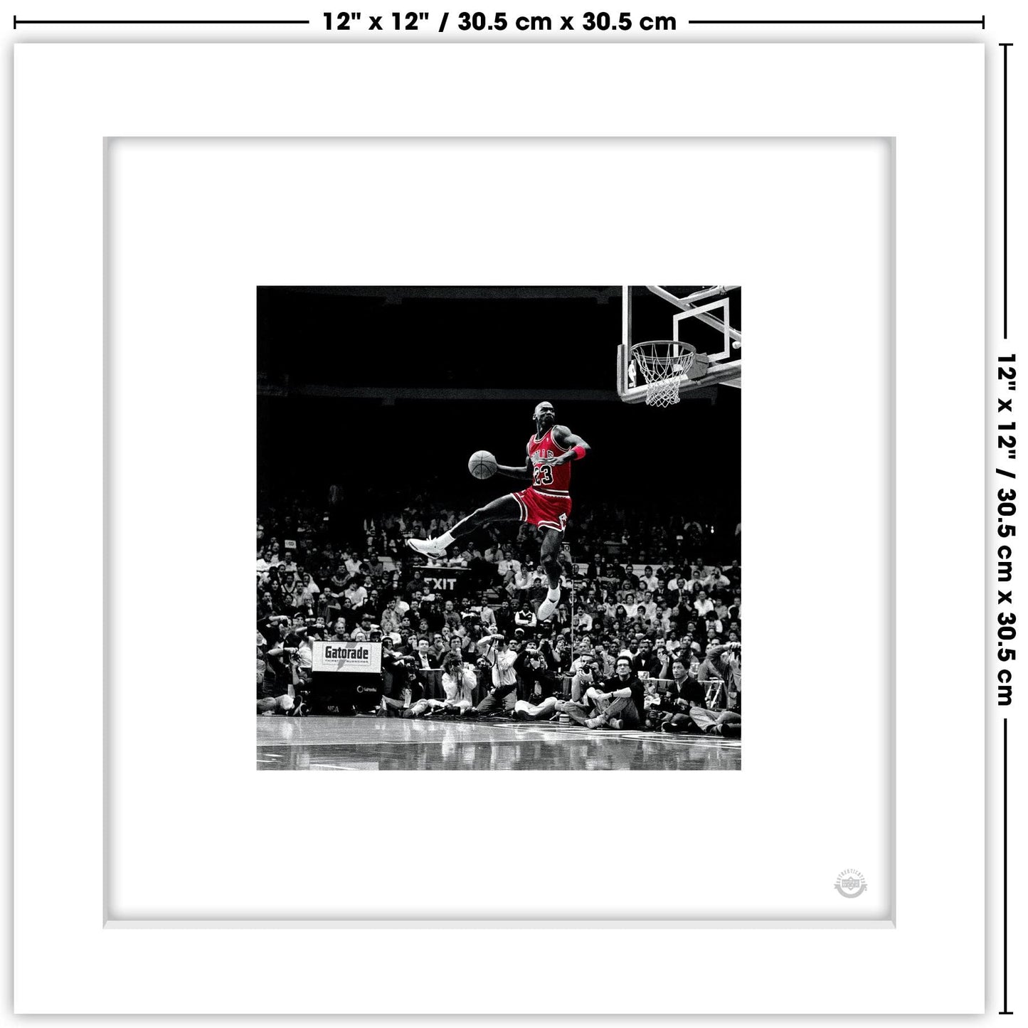 Trends International Gallery Pops Michael Jordan - Flight Progression Sequence 4 Wall Art Wall Poster, 12" x 12", Black Frame Version