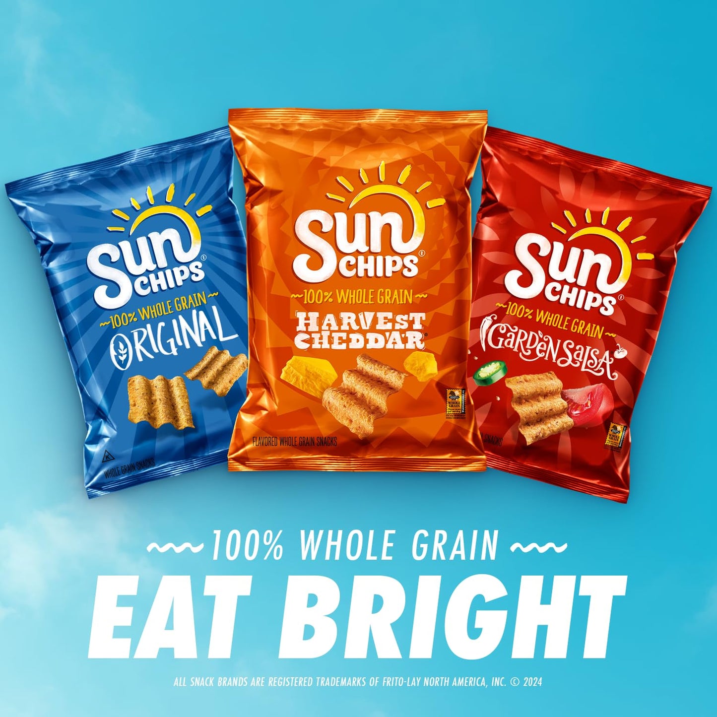 SunChips Multigrain Snacks, Variety Pack, 1 Ounce (Pack of 40)