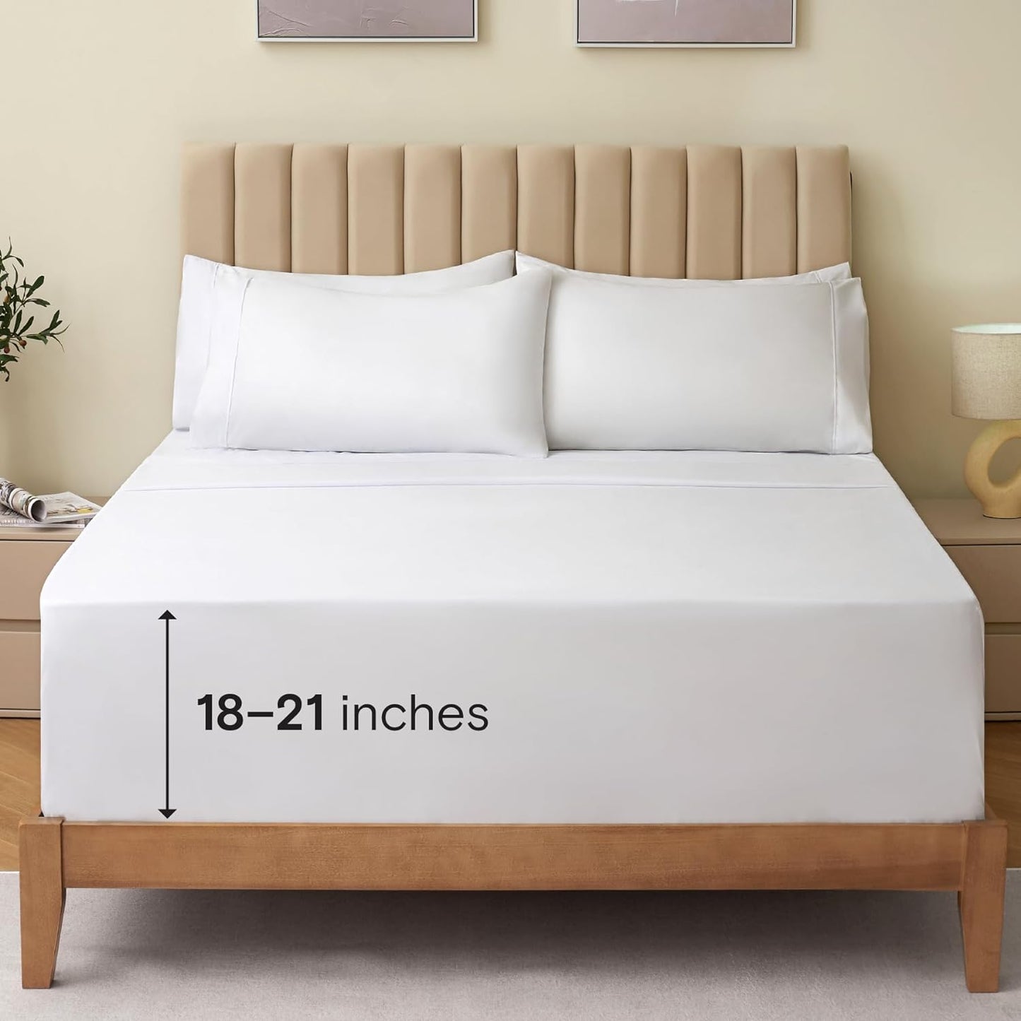 LClub Luxury 4-Piece Cooling Microfiber Sheet Set