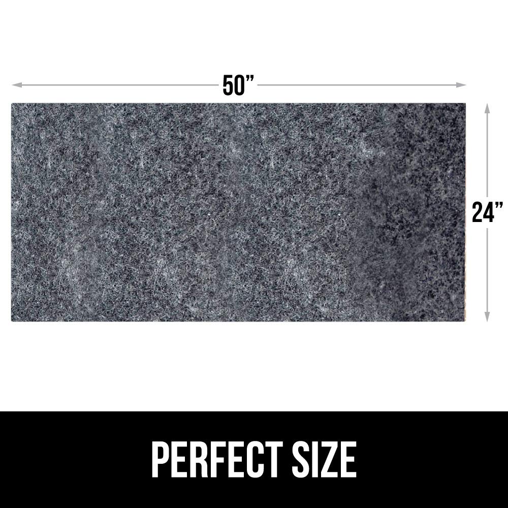 Gorilla Grip LeakGuard, nicht klebende Unterspülmatte für Küchenschränke, 24 x 40, wasserdichte, schnell trocknende Regaleinlage, langlebige, saugfähige Filzmatten für Badezimmerwaschbecken, Schränke, Kommoden, Damast, Taupe-Creme
