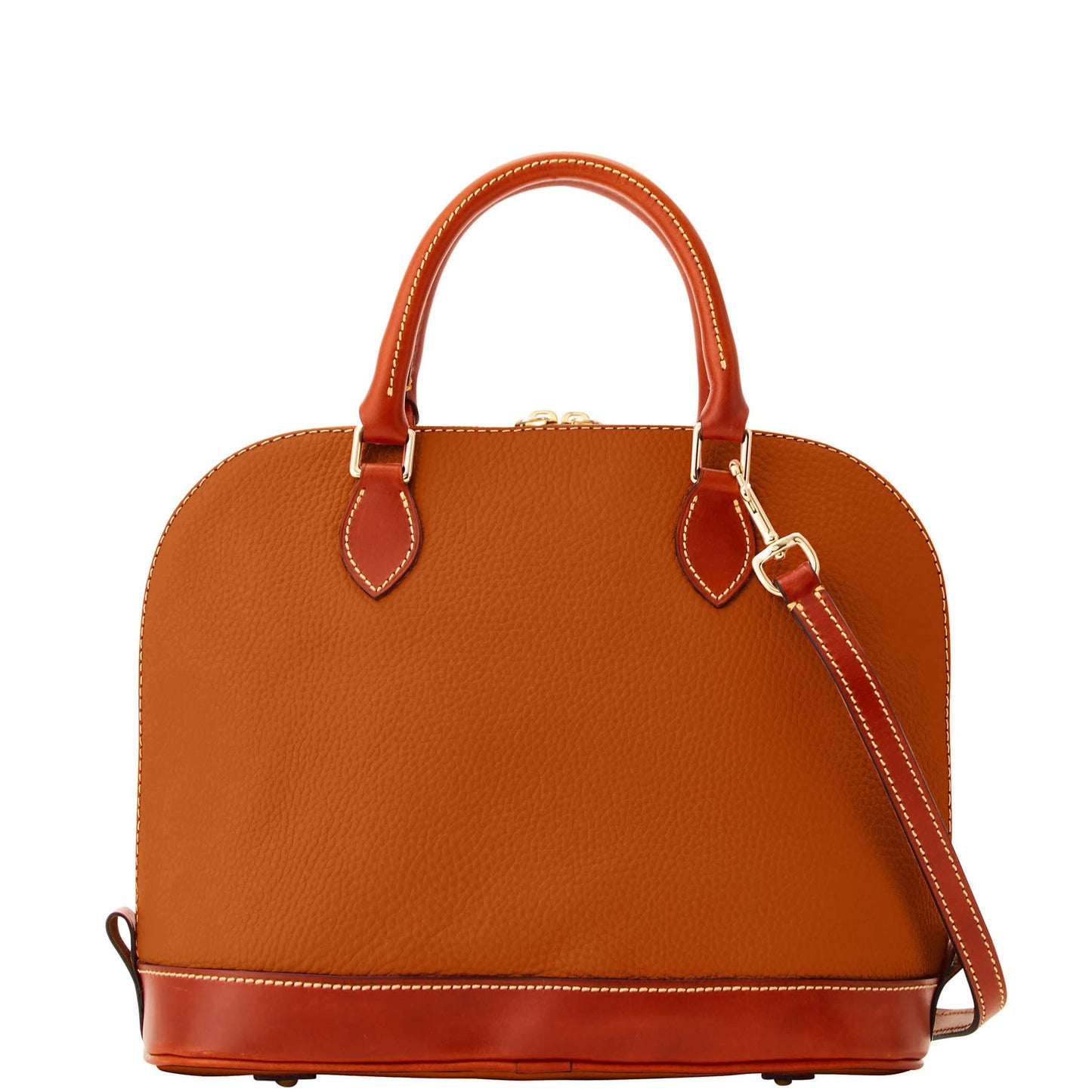 Dooney & Bourke Women's Zip Zip Satchel in Pebble Grain Leather, Large Handbag with Adjustable & Detachable Shoulder Strap