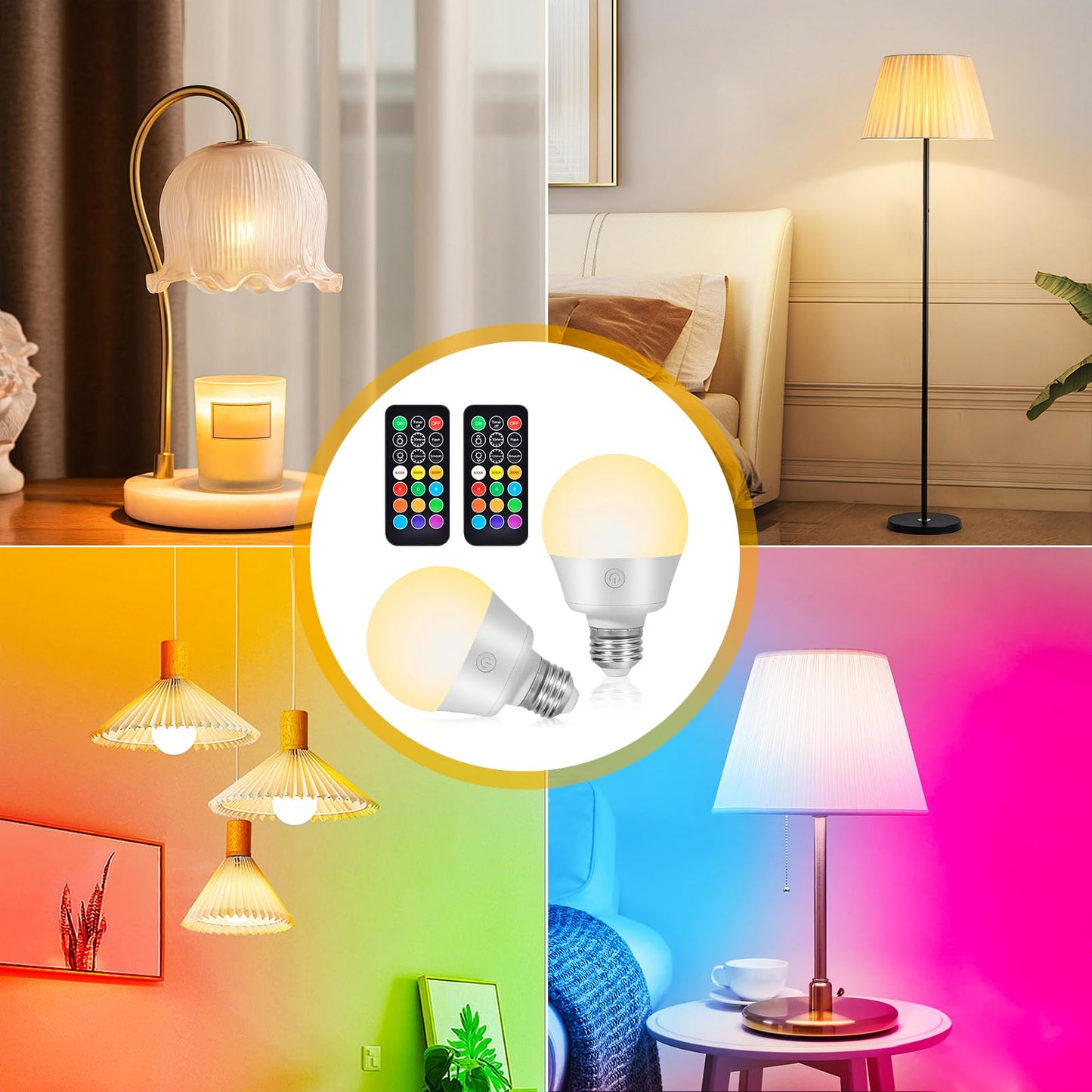 E26 Rechargeable Battery Light Bulb – Remote Control, Timer, RGB & White