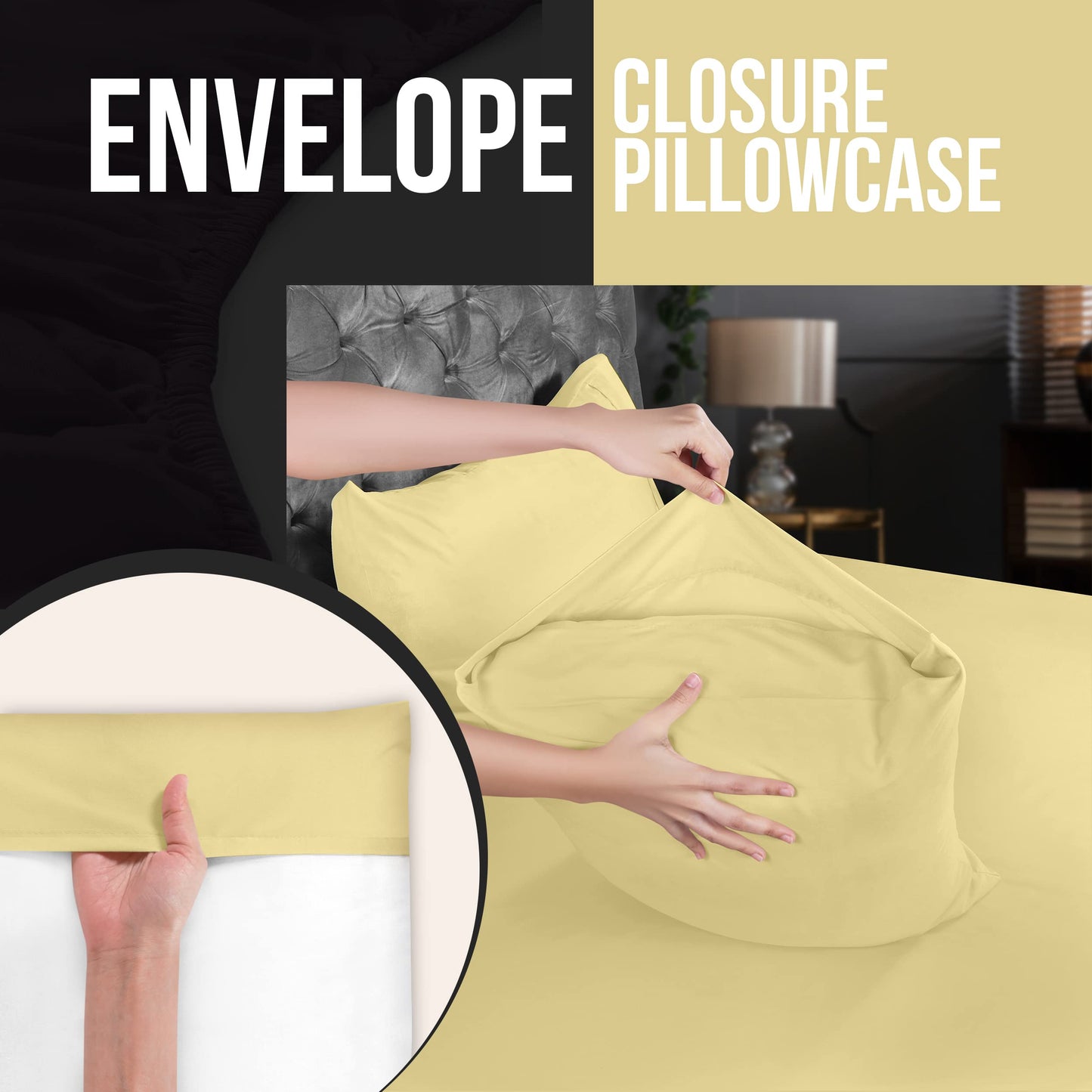 Utopia Bedding Pillow Cases - Envelope Closure - Soft Brushed Microfiber Fabric - Shrinkage and Fade Resistant Pillow