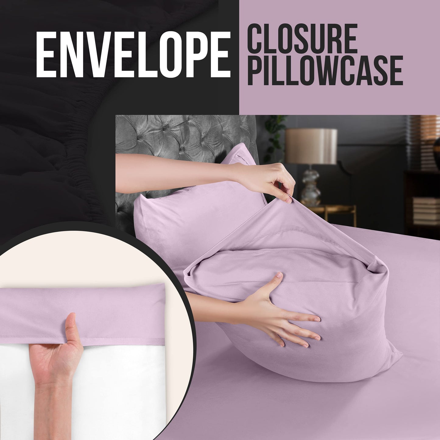 Utopia Bedding Pillow Cases - Envelope Closure - Soft Brushed Microfiber Fabric - Shrinkage and Fade Resistant Pillow