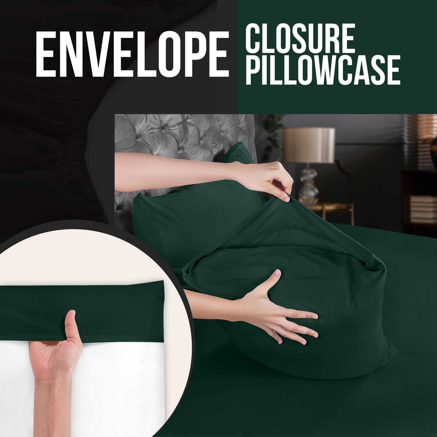Utopia Bedding Pillow Cases - Envelope Closure - Soft Brushed Microfiber Fabric - Shrinkage and Fade Resistant Pillow