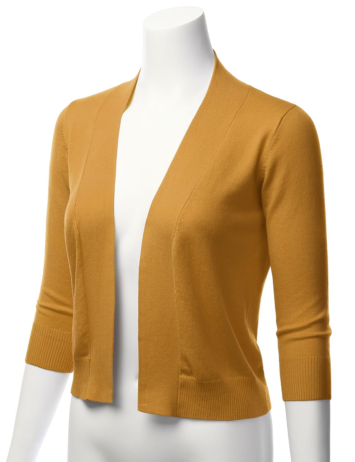 LALABEE Damen-Bolero, klassisch, 3/4-Ärmel, vorne offen, kurz, Cardigan, Shrugs für Kleider (S~XXL)