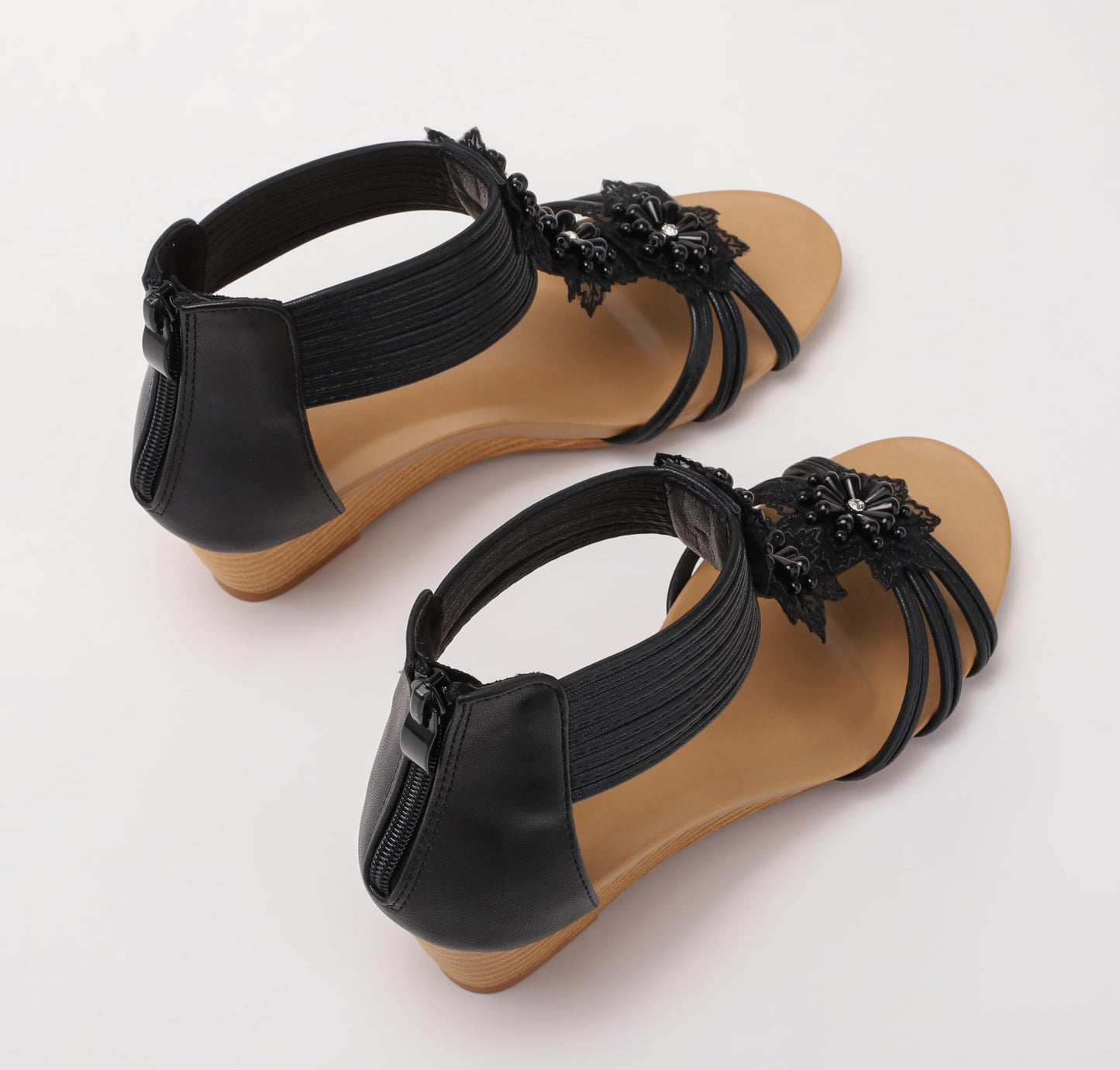 Keilsandalen für Damen, elegant, lässig, für den Sommer, süß, bequem, mit Keilabsatz, Strandsandale