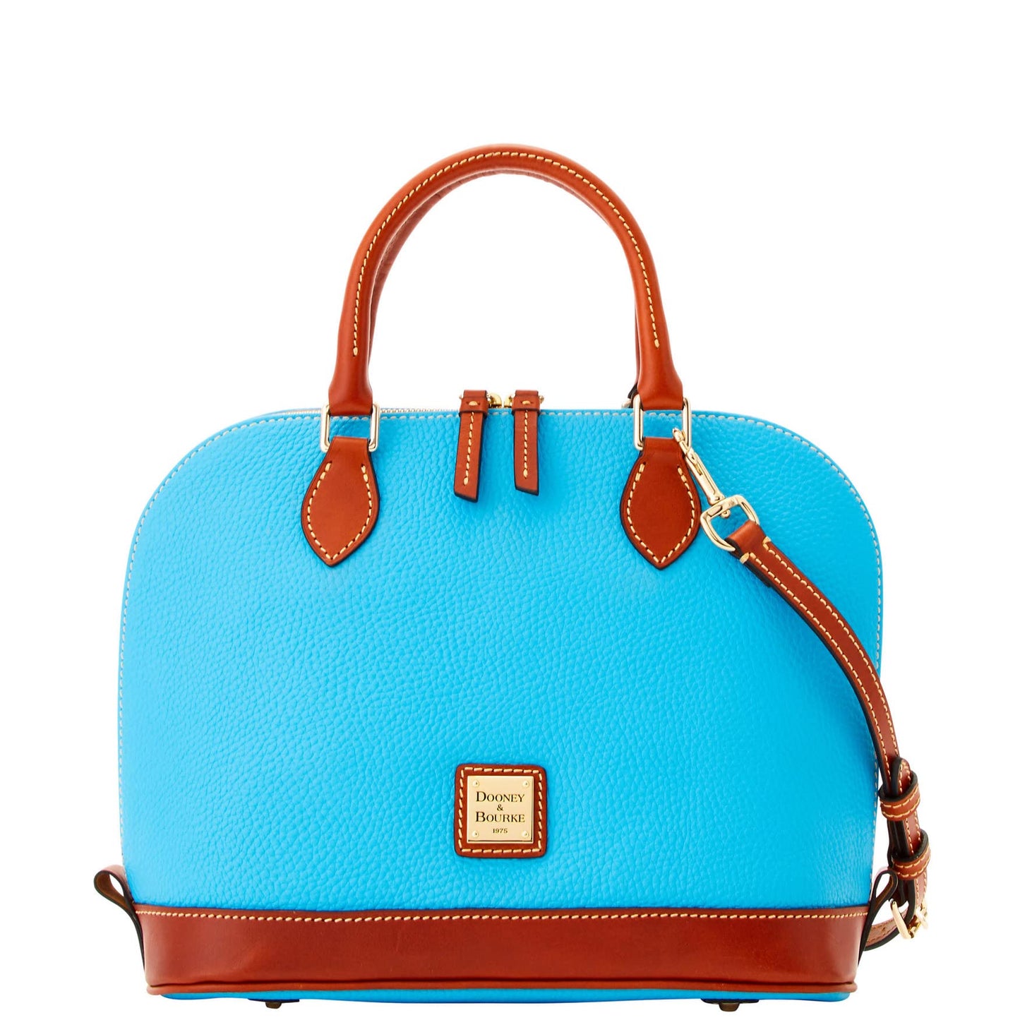 Dooney & Bourke Women's Zip Zip Satchel in Pebble Grain Leather, Large Handbag with Adjustable & Detachable Shoulder Strap