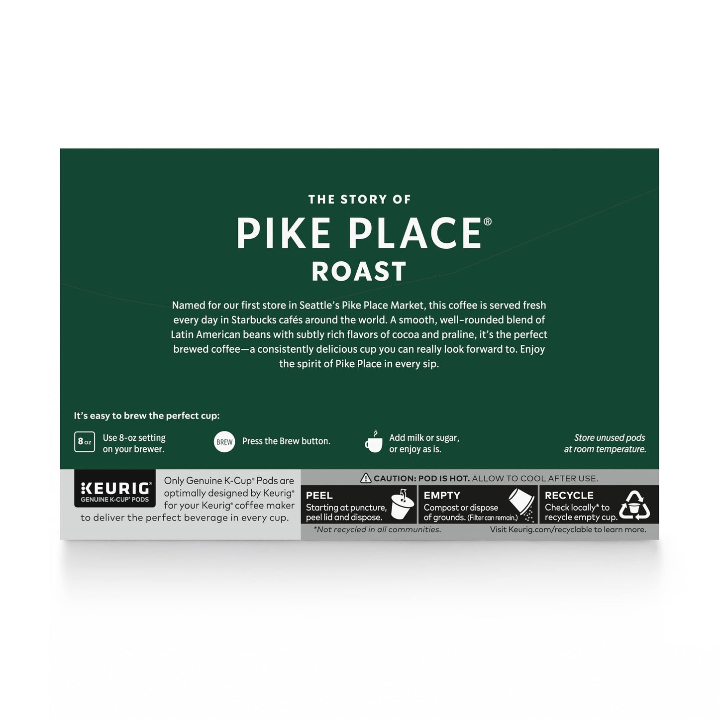 Starbucks K-Cup-Kaffeepads, natürlich aromatisiertes Kaffee-Vielfaltspaket für Keurig-Kaffeemaschinen, 100 % Arabica, 1 Schachtel (40 Pads)