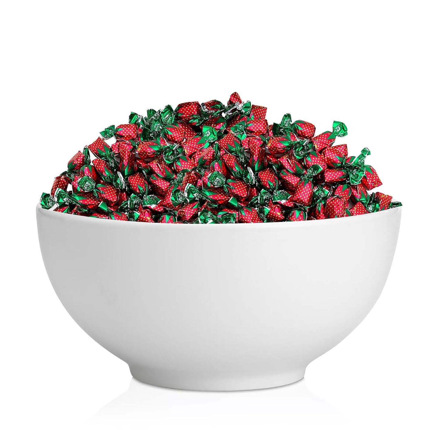 Arcor Strawberry Bon Bons Hard Candy - 2 Pound Bulk Pack (About 130 Count) - Classic Sweets