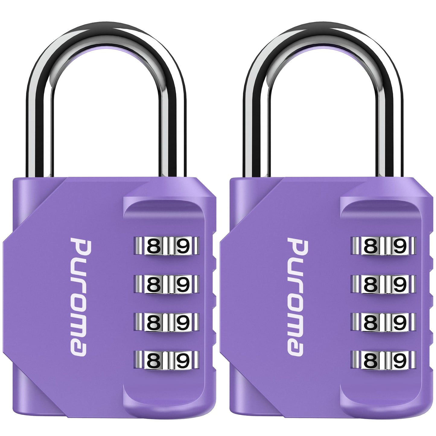 Puroma 4er-Pack Kombinationsschloss, 4-stelliges Spindschloss, wasserdichtes Vorhängeschloss für den Außenbereich, für Schul-, Fitnessstudio-Spind, Sport-Spind, Zaun, Werkzeugkasten, Tor, Koffer, Haspenaufbewahrung (grün)