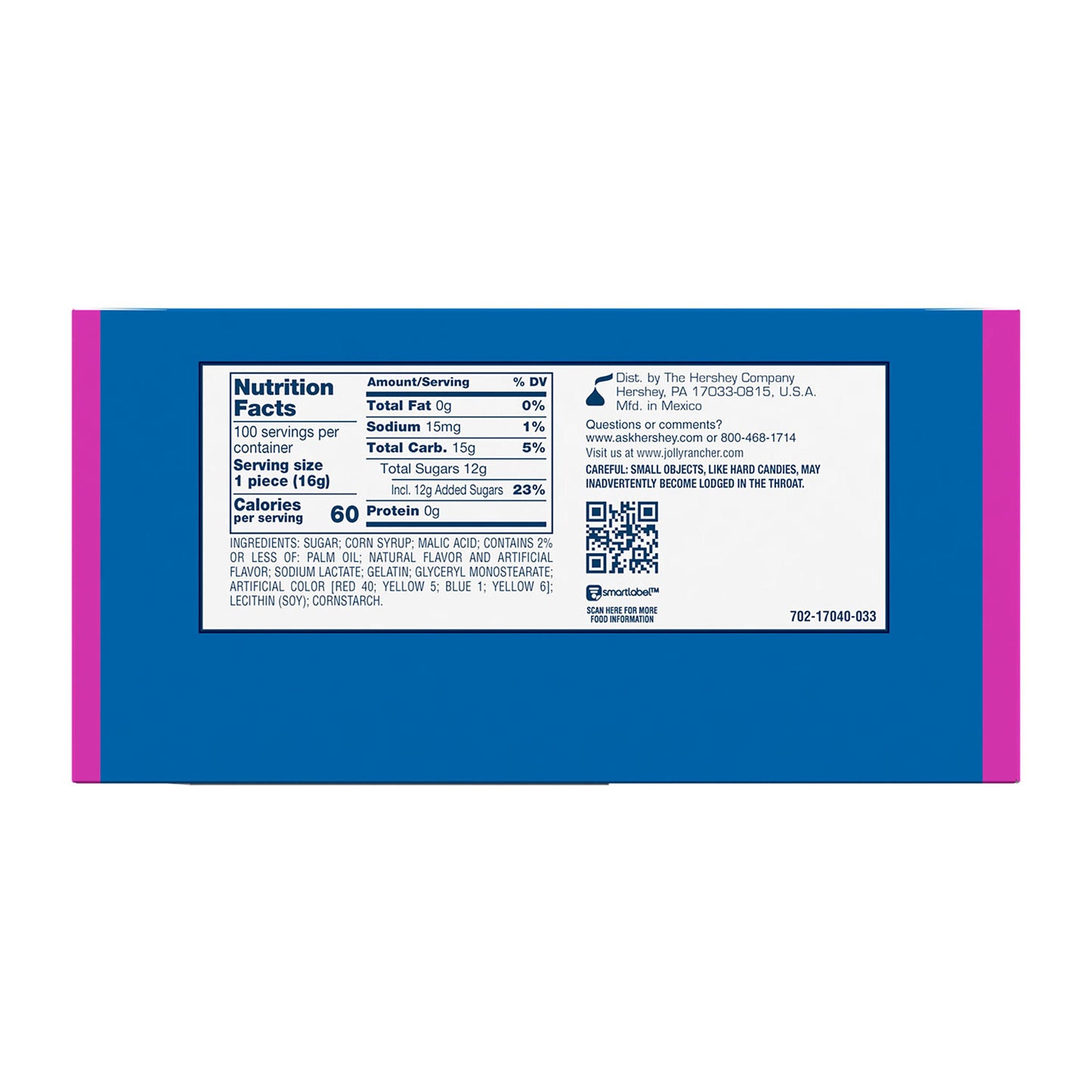 JOLLY RANCHER Assorted Fruit Flavored Hard Candy Bulk Bag, 5 lb