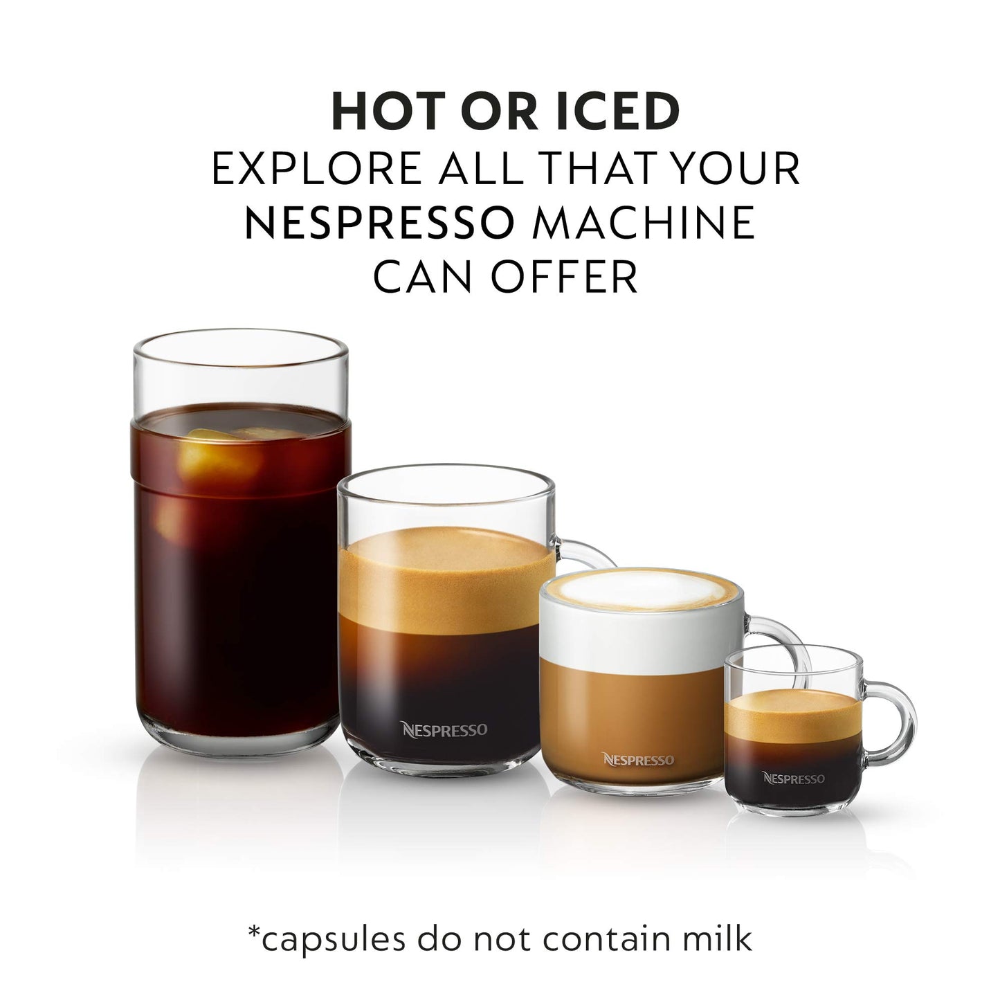 Nespresso-Kapseln Vertuo, Intenso, dunkel gerösteter Kaffee, Kaffeepads à 30 Stück, ergibt 225 ml.