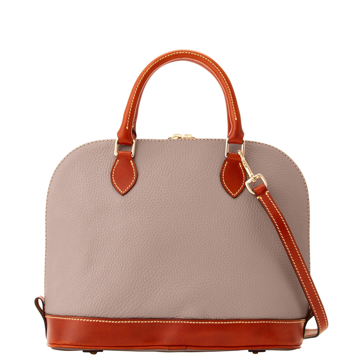 Dooney & Bourke Women's Zip Zip Satchel in Pebble Grain Leather, Large Handbag with Adjustable & Detachable Shoulder Strap