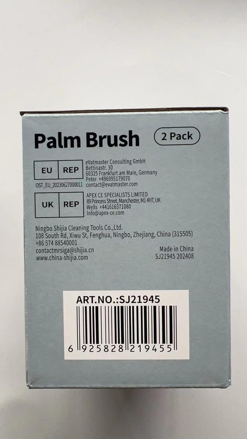 MR.SIGA Geschirr-Scheuerbürste, Palm Brush Dish Scrubber mit ergonomischem Griff, Küchenbürsten für Geschirr, weiß, 2 Stück