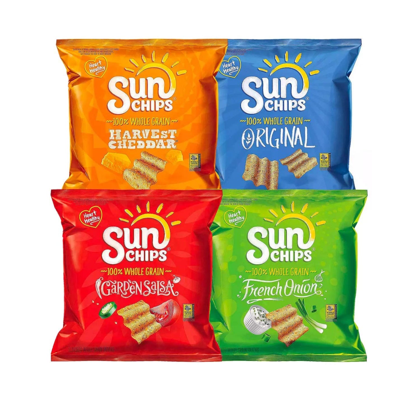 SunChips Multigrain Snacks, Variety Pack, 1 Ounce (Pack of 40)