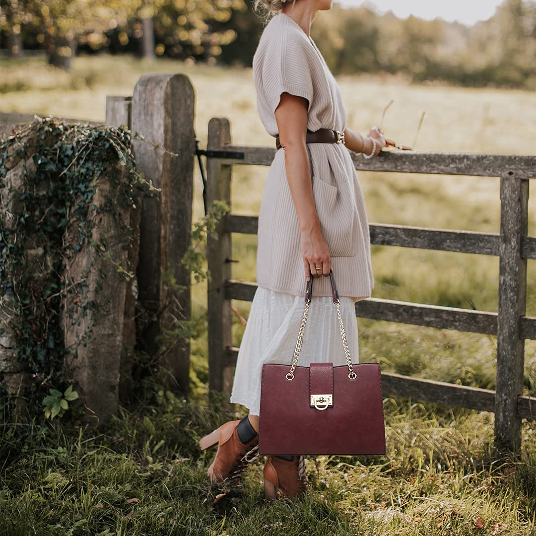 Dasein Lederhandtasche, Tragetasche, Hobo-Tasche für Damen, Schultertasche, Henkeltasche oben, Umhängetasche mit passender Clutch