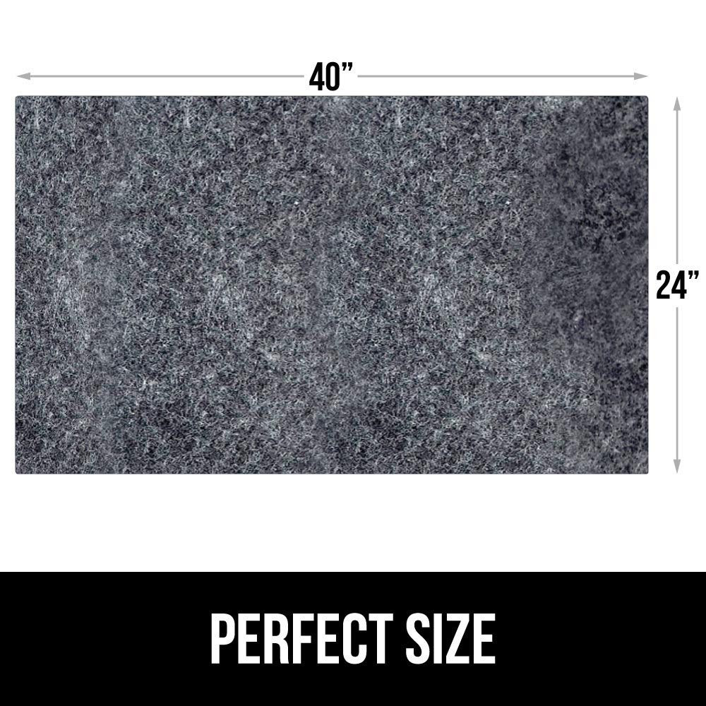 Gorilla Grip LeakGuard, nicht klebende Unterspülmatte für Küchenschränke, 24 x 40, wasserdichte, schnell trocknende Regaleinlage, langlebige, saugfähige Filzmatten für Badezimmerwaschbecken, Schränke, Kommoden, Damast, Taupe-Creme