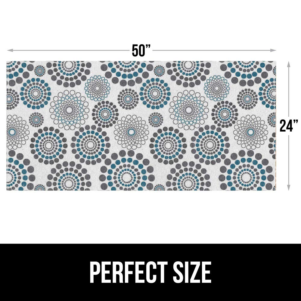 Gorilla Grip LeakGuard, nicht klebende Unterspülmatte für Küchenschränke, 24 x 40, wasserdichte, schnell trocknende Regaleinlage, langlebige, saugfähige Filzmatten für Badezimmerwaschbecken, Schränke, Kommoden, Damast, Taupe-Creme