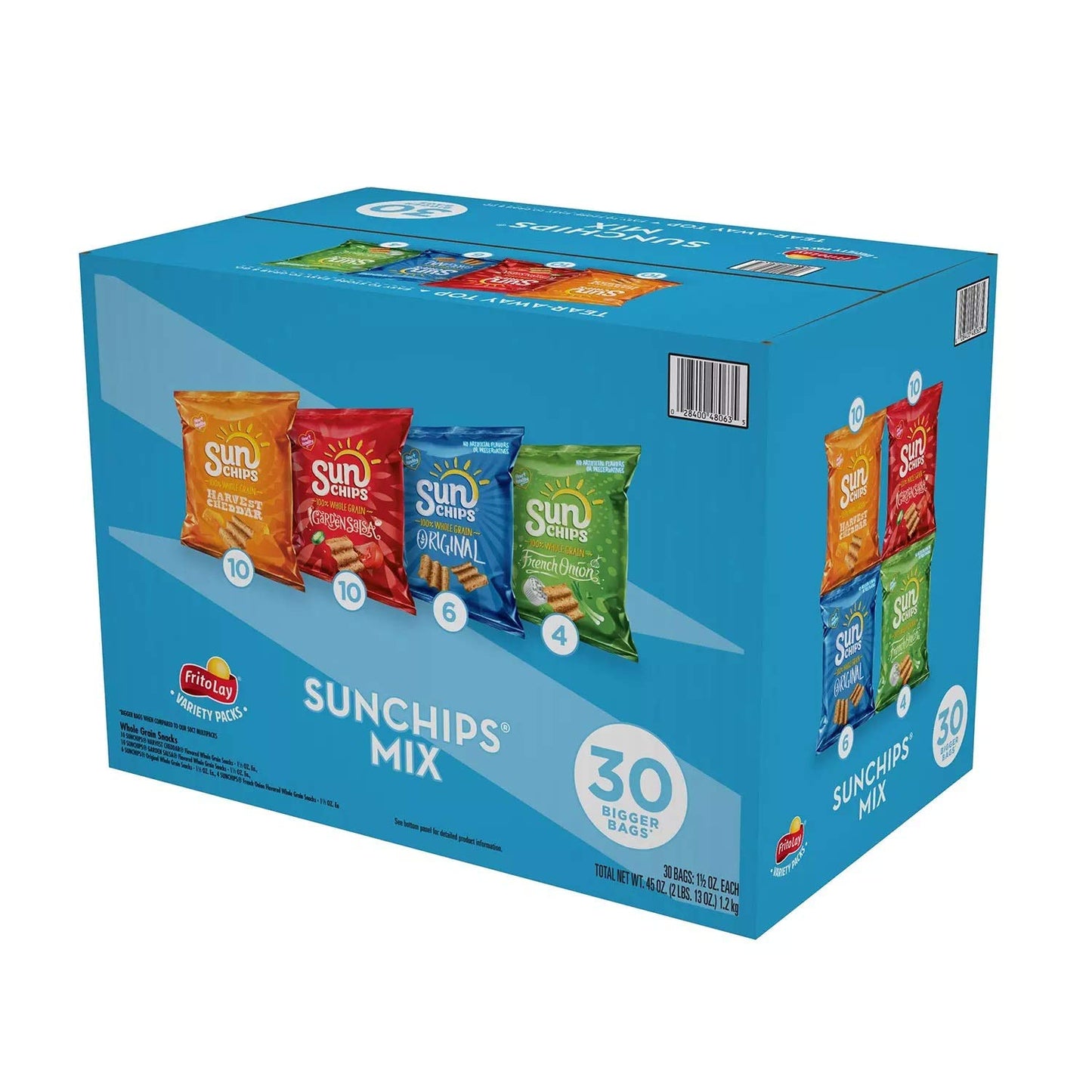 SunChips Multigrain Snacks, Variety Pack, 1 Ounce (Pack of 40)